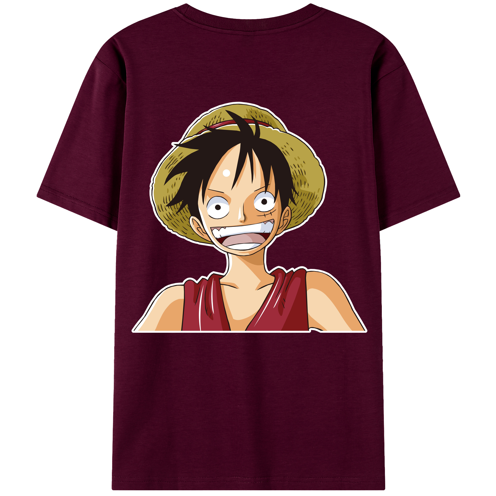ワンピース モンキー・D・ルフィ ONE PIECE Monkey D. Luffy レディース半袖Tシャツ(バックプリント)